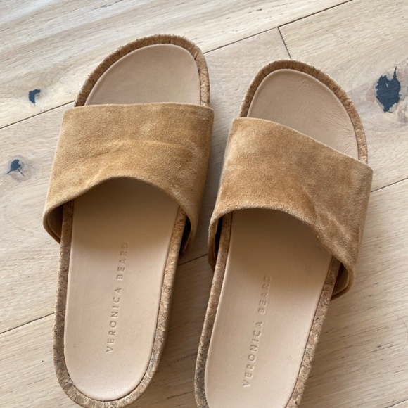 Veronica Beard Tan Suede Sandals Size 7 - Picture 3 of 8